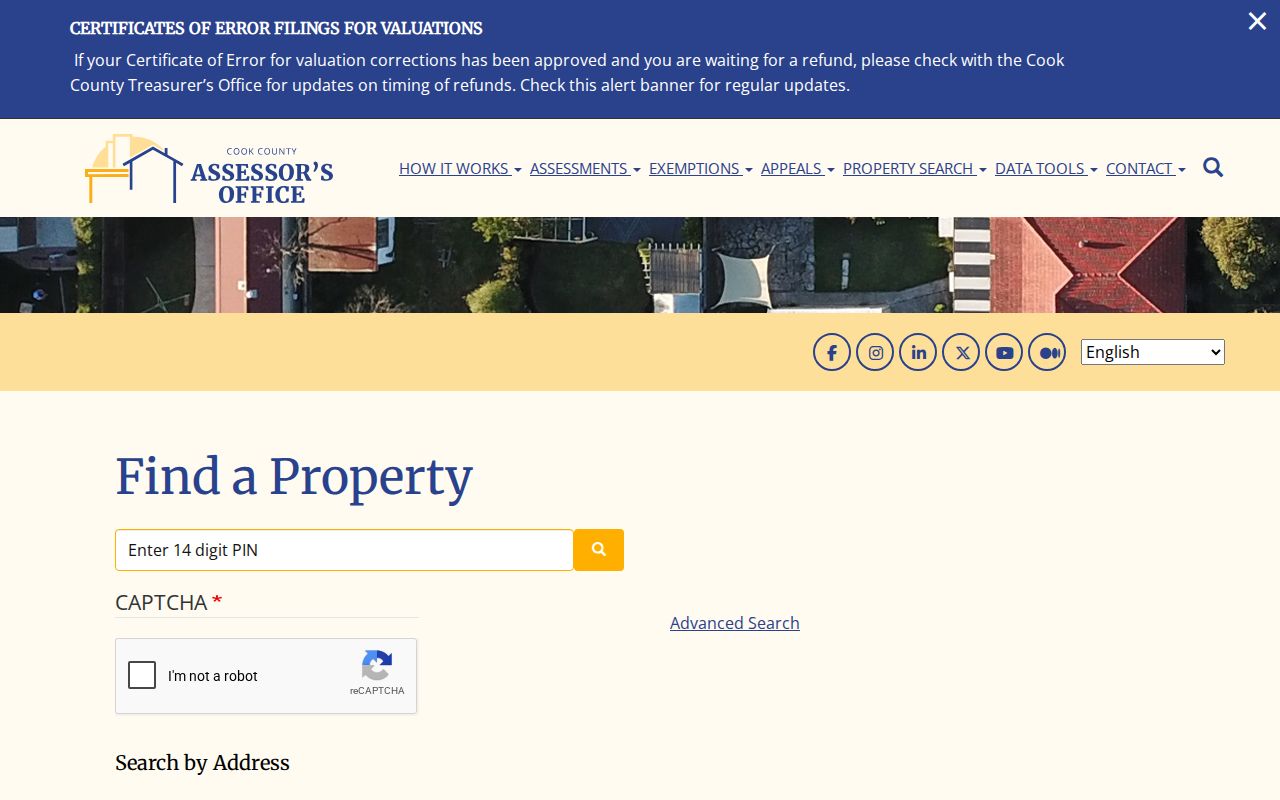 Melrose Park residents directory Cook County assessor address search